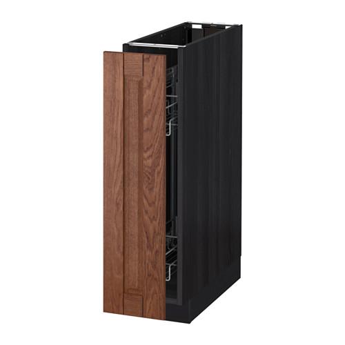 МЕТОД Напол шкаф/выдв внутр элем - Филипстад коричневый, под дерево черный