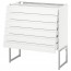 МЕТОД / МАКСИМЕРА Напольн шкаф 6фронт пнл/6 низ ящ - белый, Воксторп белый, 80x37x60 см