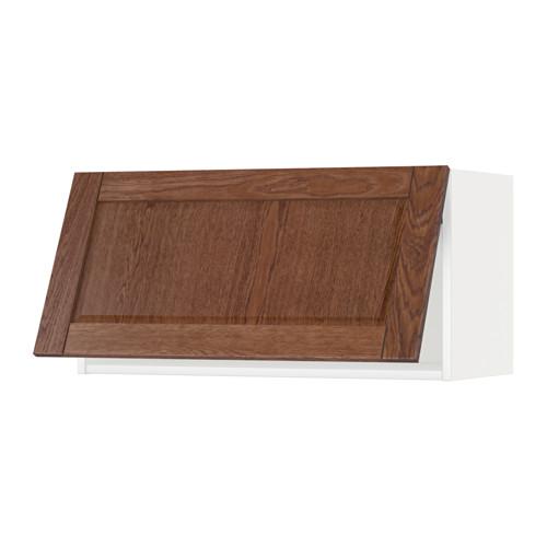 МЕТОД Горизонтальный навесной шкаф - белый, Филипстад коричневый, 80x40 см