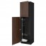 МЕТОД Выс шк с отд д/акс д/убрк - под дерево черный, Эдсерум под дерево коричневый, 60x60x220 см