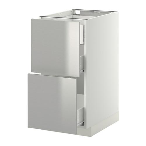 МЕТОД / ФОРВАРА Наполн шк 2 фрнт/3 средн ящ - белый, Гревста нержавеющ сталь, 40x60 см МЕТОД / ФОРВАРА Наполн шк 2 фрнт/3 средн ящ - белый, Гревста нержавеющ сталь, 40x60 см
