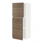 МЕТОД Навесной шкаф с полками/2дверцы - белый, Воксторп под грецкий орех, 40x100 см МЕТОД Навесной шкаф с полками/2дверцы - белый, Воксторп под грецкий орех, 40x100 см