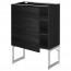 МЕТОД Напольный шкаф с полками - под дерево черный, Тингсрид под дерево черный, 60x37x60 см
