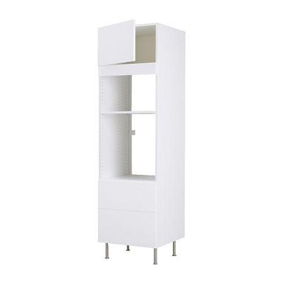 ФАКТУМ Высок шкаф для СВЧ/духов+ящ/дверь - Абстракт белый, 60x211 см ФАКТУМ Высок шкаф для СВЧ/духов+ящ/дверь - Абстракт белый, 60x211 см