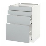 МЕТОД / МАКСИМЕРА Напольн шкаф 4 фронт панели/4 ящика - 60x60 см, Веддинге серый, белый МЕТОД / МАКСИМЕРА Напольн шкаф 4 фронт панели/4 ящика - 60x60 см, Веддинге серый, белый