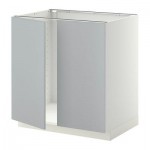 МЕТОД Напольн шкаф д раковины+2 двери - Веддинге серый, белый МЕТОД Напольн шкаф д раковины+2 двери - Веддинге серый, белый