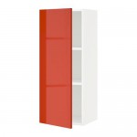 МЕТОД Шкаф навесной с полкой - белый, Ерста глянцевый оранжевый, 40x100 см МЕТОД Шкаф навесной с полкой - белый, Ерста глянцевый оранжевый, 40x100 см