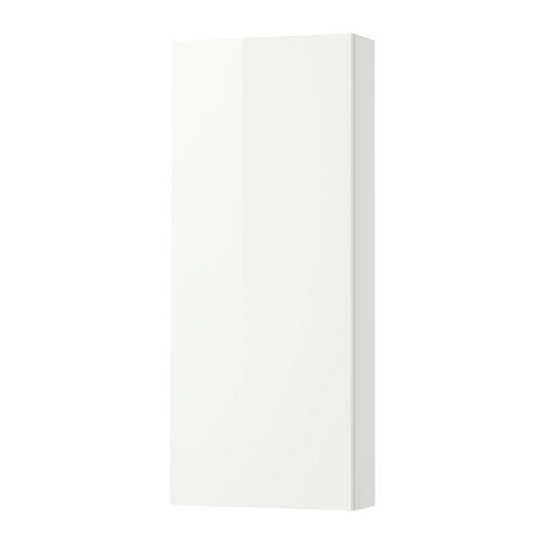 GODMORGON навесной шкаф с 1 дверцей глянцевый белый 40x14x96 cm