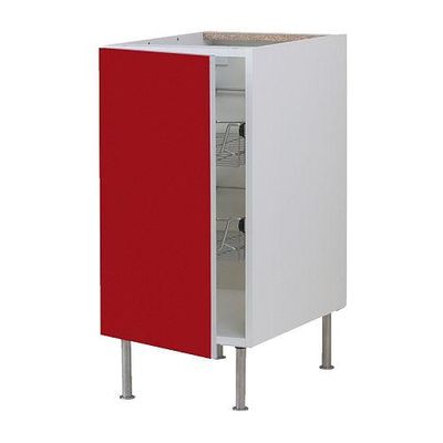ФАКТУМ Напольный шкаф с проволочн ящиками - Абстракт красный, 40 см