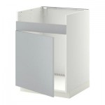 МЕТОД Нплн шкаф для одинарн мойки ДУМШЁ - Веддинге серый, белый МЕТОД Нплн шкаф для одинарн мойки ДУМШЁ - Веддинге серый, белый