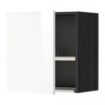 METOD шкаф навесной с сушкой черный/Рингульт белый 60x60 см