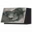 МЕТОД Горизонтальный навесной шкаф - под дерево черный, Кальвиа с печатным рисунком, 60x40 см