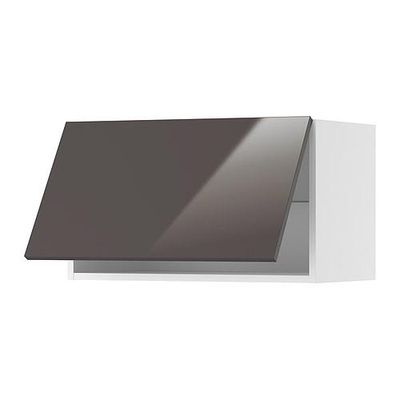 ФАКТУМ Горизонтальный навесной шкаф - Абстракт серый, 92x40 см