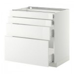 МЕТОД / ФОРВАРА Напольн шкаф 4 фронт панели/4 ящика - 80x60 см, Рингульт глянцевый белый, белый МЕТОД / ФОРВАРА Напольн шкаф 4 фронт панели/4 ящика - 80x60 см, Рингульт глянцевый белый, белый