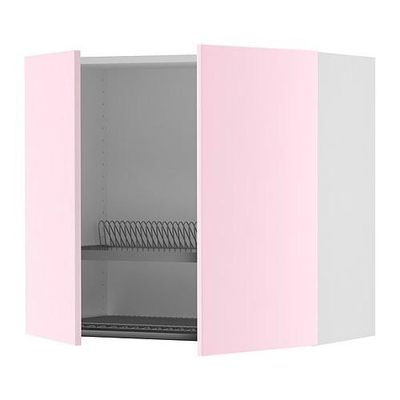 ФАКТУМ Навесной шкаф с посуд суш/2 дврц - Рубрик Аплод светло-розовый, 80x70 см