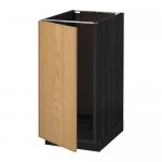 МЕТОД Наполный шкаф д/мойки/мусорн конт - под дерево черный, Экестад дуб МЕТОД Наполный шкаф д/мойки/мусорн конт - под дерево черный, Экестад дуб
