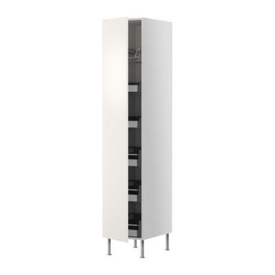 ФАКТУМ Высок шкаф с ящиками/пров корзин - Аплод белый, 60x211 см ФАКТУМ Высок шкаф с ящиками/пров корзин - Аплод белый, 60x211 см