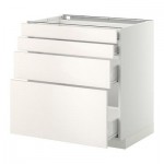 МЕТОД / ФОРВАРА Напольн шкаф 4 фронт панели/4 ящика - 80x60 см, Веддинге белый, белый МЕТОД / ФОРВАРА Напольн шкаф 4 фронт панели/4 ящика - 80x60 см, Веддинге белый, белый