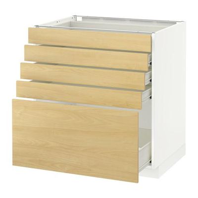 МЕТОД / ФОРВАРА Напольный шкаф с 5 ящиками - 80x60 см, Тингсрид под березу, белый МЕТОД / ФОРВАРА Напольный шкаф с 5 ящиками - 80x60 см, Тингсрид под березу, белый
