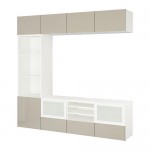 BESTÅ шкаф для ТВ, комбин/стеклян дверцы BESTÅ шкаф для ТВ, комбин/стеклян дверцы