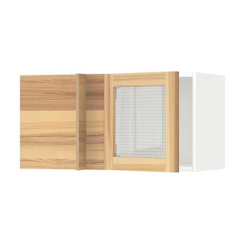 МЕТОД Углов навесной шкаф+стеклян дверца - Торхэмн естественный ясень МЕТОД Углов навесной шкаф+стеклян дверца - Торхэмн естественный ясень