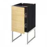 МЕТОД Напольный шкаф с проволочн ящиками - 40x60x60 см, Тингсрид под березу, под дерево черный МЕТОД Напольный шкаф с проволочн ящиками - 40x60x60 см, Тингсрид под березу, под дерево черный