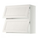 МЕТОД Навесной шкаф/2 дверцы, горизонтал - 80x80 см, Лаксарби белый, белый