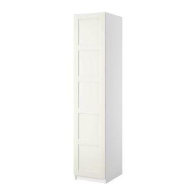 ПАКС Гардероб с 1 дверью - Пакс Бергсбу белый, белый, 50x38x236 см, плавно закрывающиеся петли