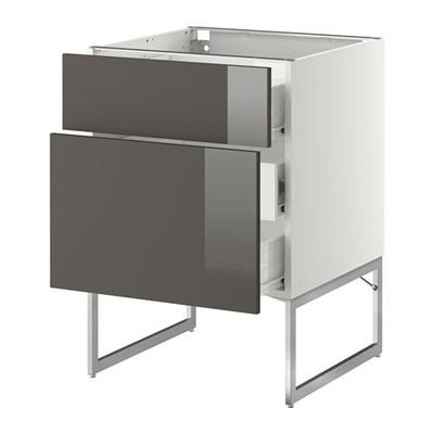 МЕТОД / ФОРВАРА Наполн шк 2 фрнт/3 средн ящ - 60x60x60 см, Рингульт глянцевый серый, белый МЕТОД / ФОРВАРА Наполн шк 2 фрнт/3 средн ящ - 60x60x60 см, Рингульт глянцевый серый, белый