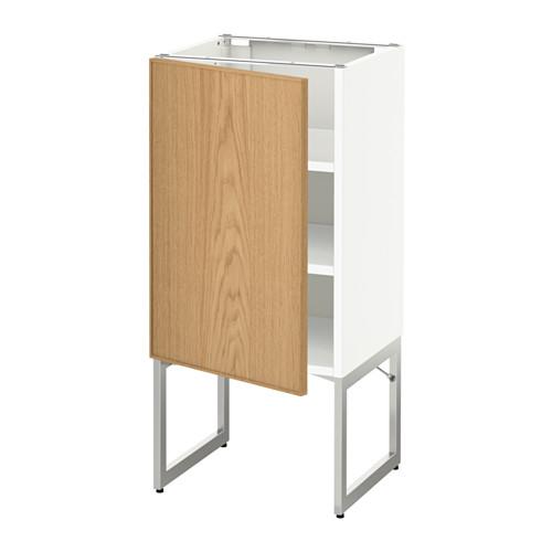 МЕТОД Напольный шкаф с полками - белый, Экестад дуб, 40x37x60 см МЕТОД Напольный шкаф с полками - белый, Экестад дуб, 40x37x60 см