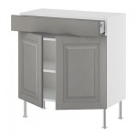 ФАКТУМ Напол шкаф/полки/ящик/2двери - Лидинго серый, 80x37 см ФАКТУМ Напол шкаф/полки/ящик/2двери - Лидинго серый, 80x37 см