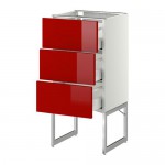 МЕТОД / МАКСИМЕРА Нплн шк 3 фрнт/3 средн ящика - 40x37x60 см, Рингульт глянцевый красный, белый МЕТОД / МАКСИМЕРА Нплн шк 3 фрнт/3 средн ящика - 40x37x60 см, Рингульт глянцевый красный, белый