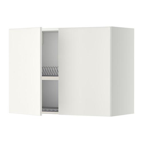 МЕТОД Навесной шкаф с посуд суш/2 дврц - белый, Веддинге белый, 80x60 см