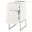 МЕТОД / МАКСИМЕРА Напольн шкаф 2фронт пнл/2низ/1вс ящ - белый, Сэведаль белый, 40x60x60 см