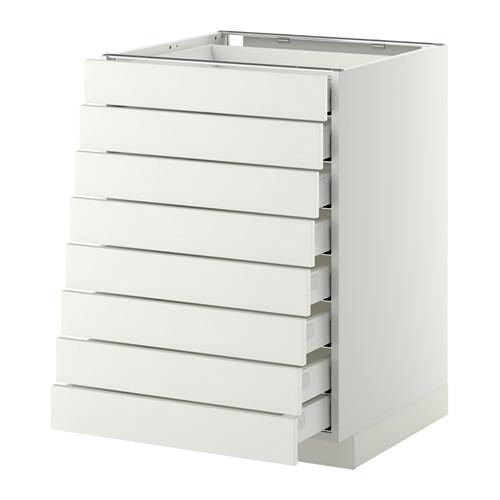 МЕТОД / МАКСИМЕРА Наполн шкаф 8 фронт/8 низк ящиков - белый, Хэггеби белый, 60x60 см МЕТОД / МАКСИМЕРА Наполн шкаф 8 фронт/8 низк ящиков - белый, Хэггеби белый, 60x60 см