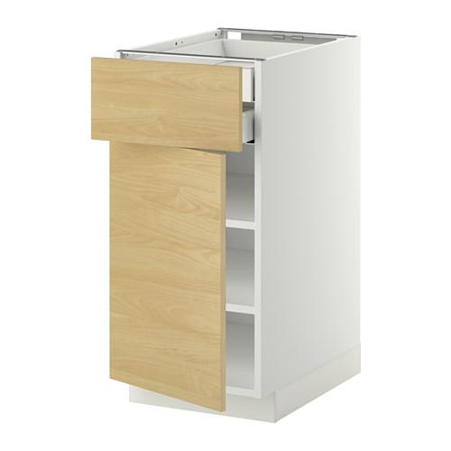 МЕТОД / МАКСИМЕРА Напольн шкаф двр/фр пнл/плк/2низ ящ - белый, Тингсрид под березу, 40x60 см МЕТОД / МАКСИМЕРА Напольн шкаф двр/фр пнл/плк/2низ ящ - белый, Тингсрид под березу, 40x60 см