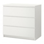 MALM комод с 3 ящиками белый 80x78 см MALM комод с 3 ящиками белый 80x78 см