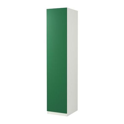 ПАКС Гардероб с 1 дверью - Танем зеленый, белый, 50x38x236 см, плавно закрывающиеся петли