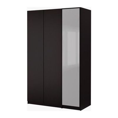 ПАКС Гардероб с 3 дверцами - Пакс Нексус черно-коричневый, черно-коричневый, 150x60x236 см