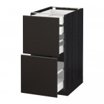 МЕТОД / МАКСИМЕРА Напл шк 2 фрнт/2низ/1срд/1 выс ящ - под дерево черный, Кунгсбакка антрацит, 40x60 см МЕТОД / МАКСИМЕРА Напл шк 2 фрнт/2низ/1срд/1 выс ящ - под дерево черный, Кунгсбакка антрацит, 40x60 см