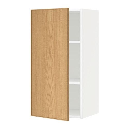 МЕТОД Шкаф навесной с полкой - белый, Экестад дуб, 40x80 см МЕТОД Шкаф навесной с полкой - белый, Экестад дуб, 40x80 см