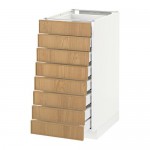 МЕТОД / МАКСИМЕРА Наполн шкаф 8 фронт/8 низк ящиков - белый, Экестад дуб, 40x60 см МЕТОД / МАКСИМЕРА Наполн шкаф 8 фронт/8 низк ящиков - белый, Экестад дуб, 40x60 см