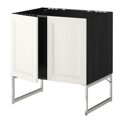 МЕТОД Напольн шкаф д раковины+2 двери - Лаксарби белый, МЕТОД Напольн шкаф д раковины+2 двери - Лаксарби белый,