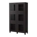 БЕСТО Комбинация д/хранения+стекл дверц - черно-коричневый БЕСТО Комбинация д/хранения+стекл дверц - черно-коричневый