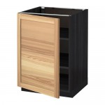 МЕТОД Напольный шкаф с полками - под дерево черный, Торхэмн естественный ясень, 60x60 см МЕТОД Напольный шкаф с полками - под дерево черный, Торхэмн естественный ясень, 60x60 см