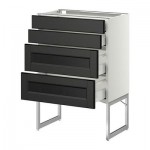 МЕТОД / МАКСИМЕРА Нплн шк 4 фронт/2 низк/2средн ящ - 60x37x60 см, Лаксарби черно-коричневый, белый МЕТОД / МАКСИМЕРА Нплн шк 4 фронт/2 низк/2средн ящ - 60x37x60 см, Лаксарби черно-коричневый, белый