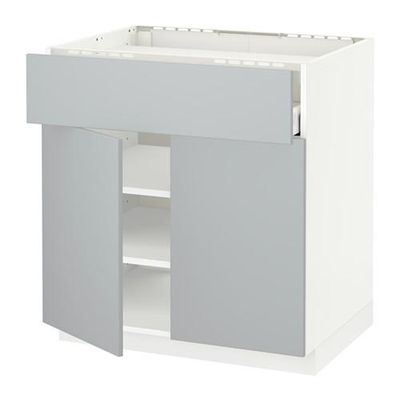 МЕТОД / МАКСИМЕРА Нплн шк д/врч пнл/ящ/плк/2дв - 80x60 см, Веддинге серый, белый МЕТОД / МАКСИМЕРА Нплн шк д/врч пнл/ящ/плк/2дв - 80x60 см, Веддинге серый, белый