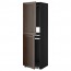 МЕТОД Высок шкаф д холодильн/мороз - под дерево черный, Эдсерум под дерево коричневый, 60x60x200 см