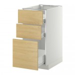 МЕТОД / ФОРВАРА Напольн шкаф 3фрнт пнл/2низк/1ср ящ - белый, Тингсрид под березу, 40x60 см МЕТОД / ФОРВАРА Напольн шкаф 3фрнт пнл/2низк/1ср ящ - белый, Тингсрид под березу, 40x60 см