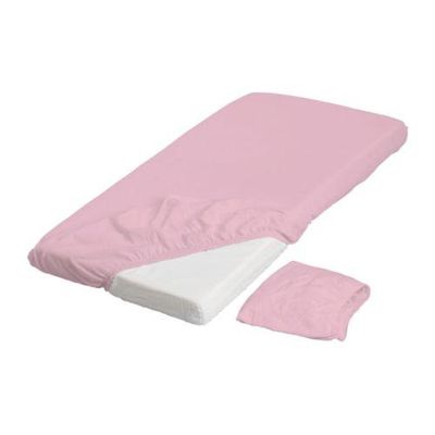 ЛЕН Простыня натяжн для кроватки - розовый